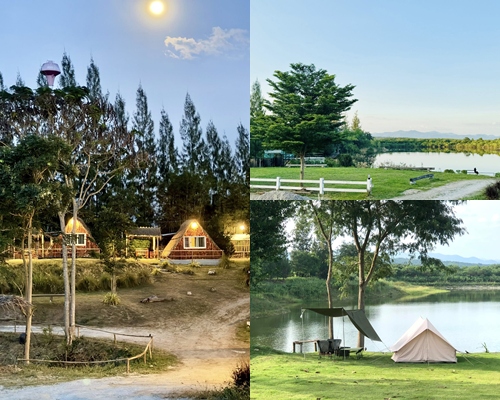 Camping lake mountain